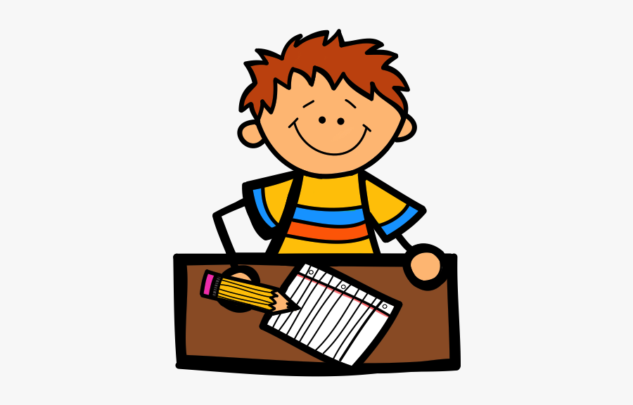 Kid Writing Clipart, Transparent Clipart