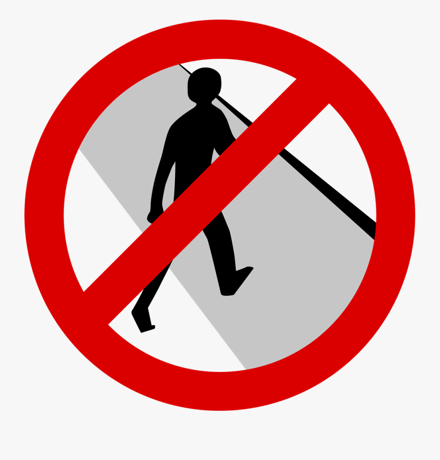 The Jaywalking Epidemic And Why It Needs To Stop - Don T Cross The Road Sign, Transparent Clipart