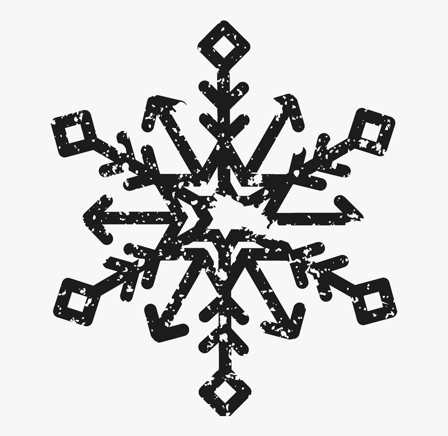 Distressed Snowflake Stamp - Christmas Postage Stamp Png, Transparent Clipart