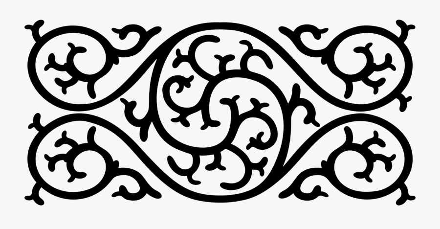 Visual Arts,calligraphy,art - Floral Clipart Black And White, Transparent Clipart