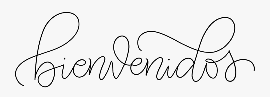 Welcome - Calligraphy Line Font, Transparent Clipart