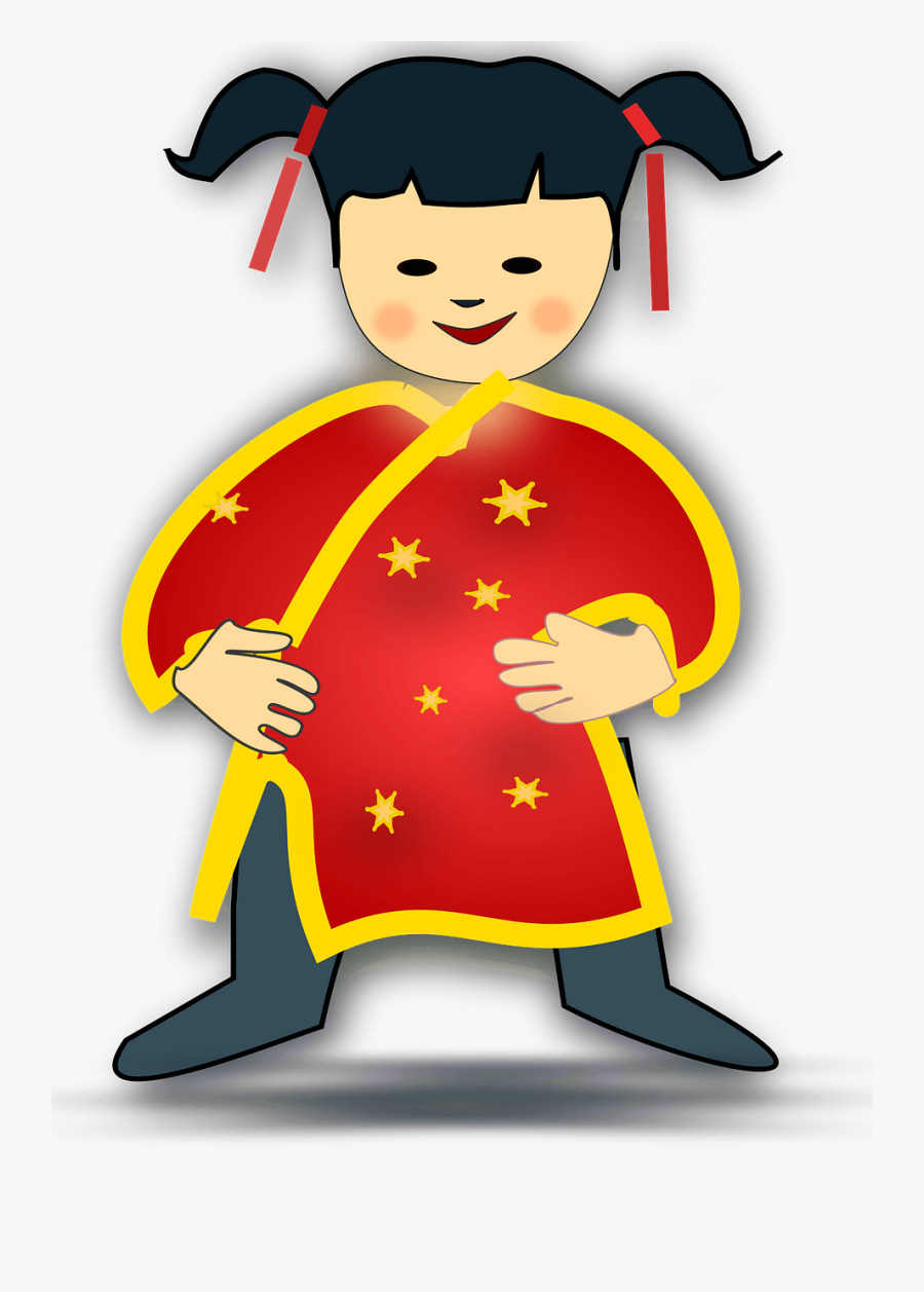 Chinese Girl Clip Art, Transparent Clipart