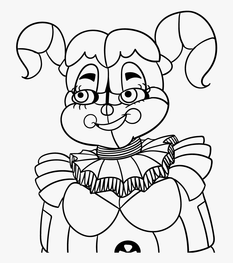 Baby From Fnaf Sister Location Coloring Page - Fnaf Coloring Pages Baby, Transparent Clipart