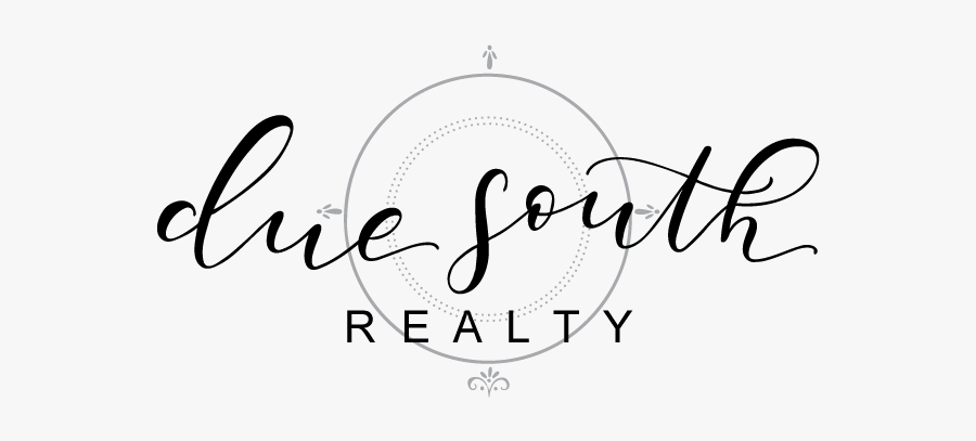 Due South Realty Alt Logo Blackgrey Transparent - Calligraphy, Transparent Clipart