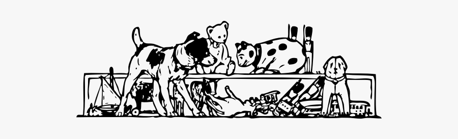 Dog With Toys Vector Image - Clip Art, Transparent Clipart