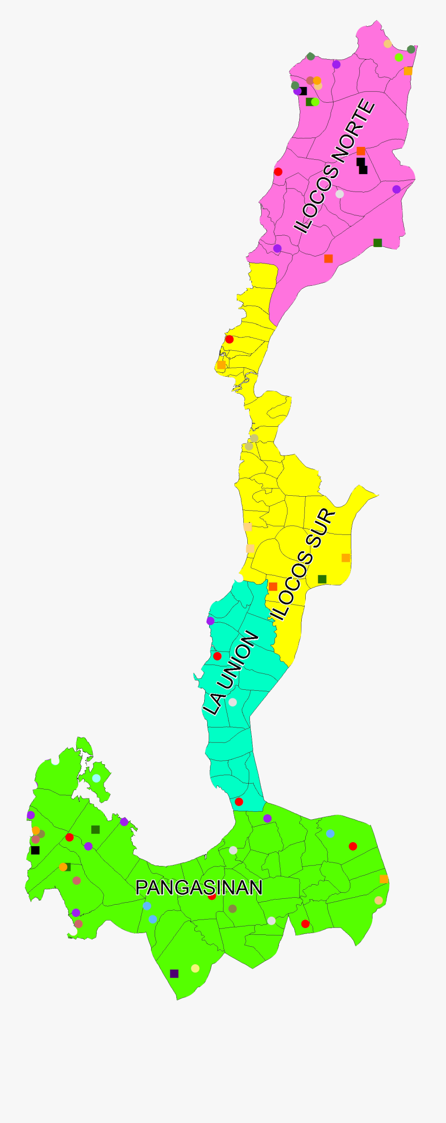 Clipart Map Map Ph - Ilocos Region Clipart Map, Transparent Clipart