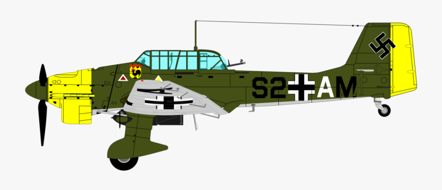 Propeller Driven Aircraft,air Force,flap - Ju 87 Stuka Clipart, Transparent Clipart