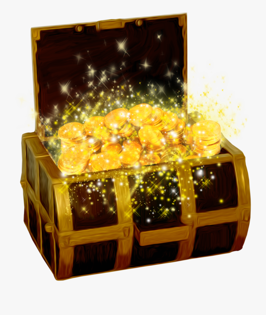 Buried Treasure Icon - Gold Treasure Chest Png, Transparent Clipart