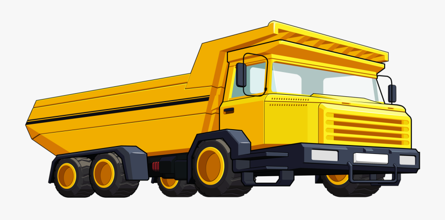 Dump Truck Vector Graphics Haul Truck Illustration - Dibujo De Maquina Excavadora, Transparent Clipart