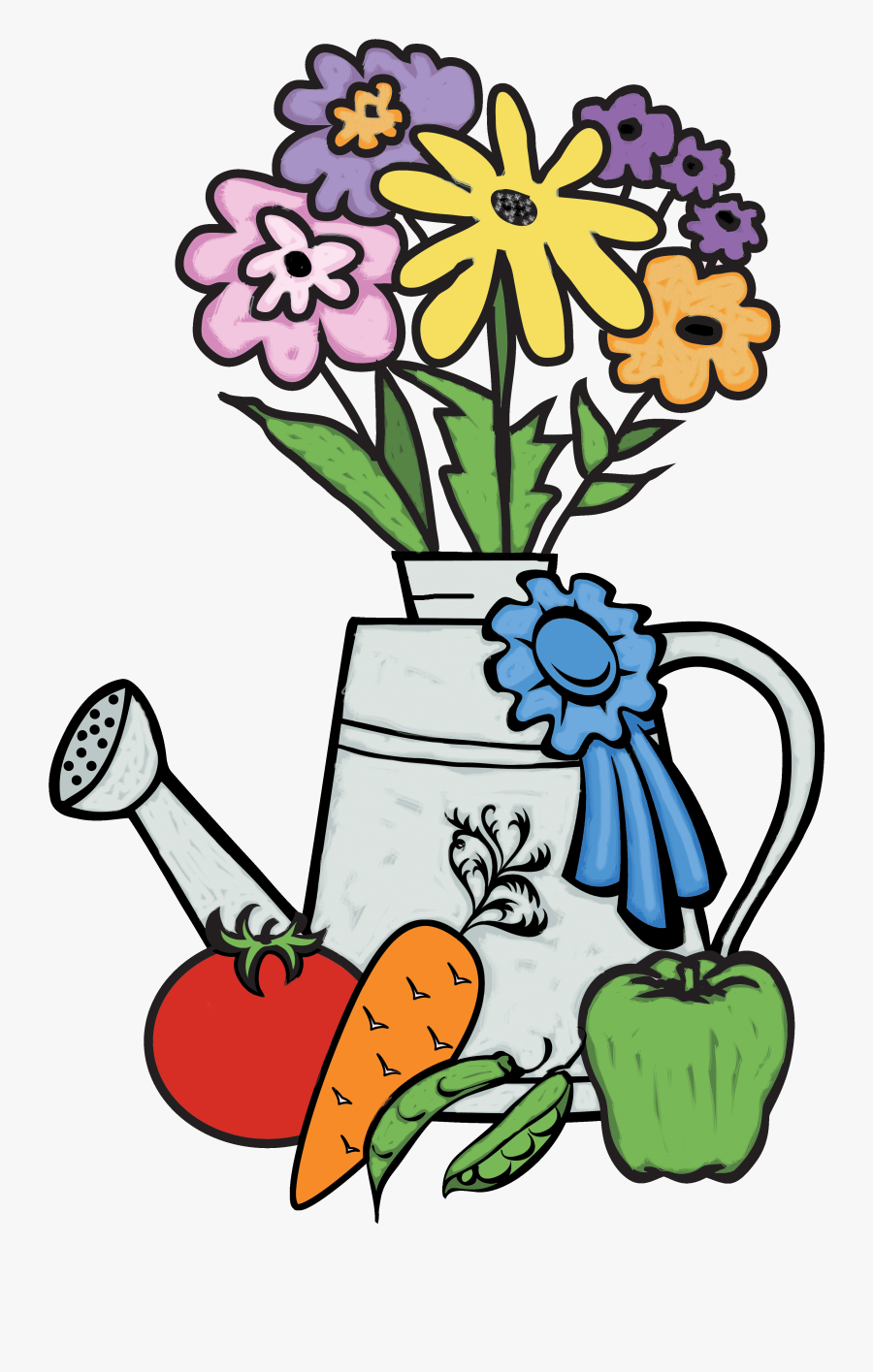 Vegetable Garden Graphics - Flower And Vegetable Clipart, Transparent Clipart