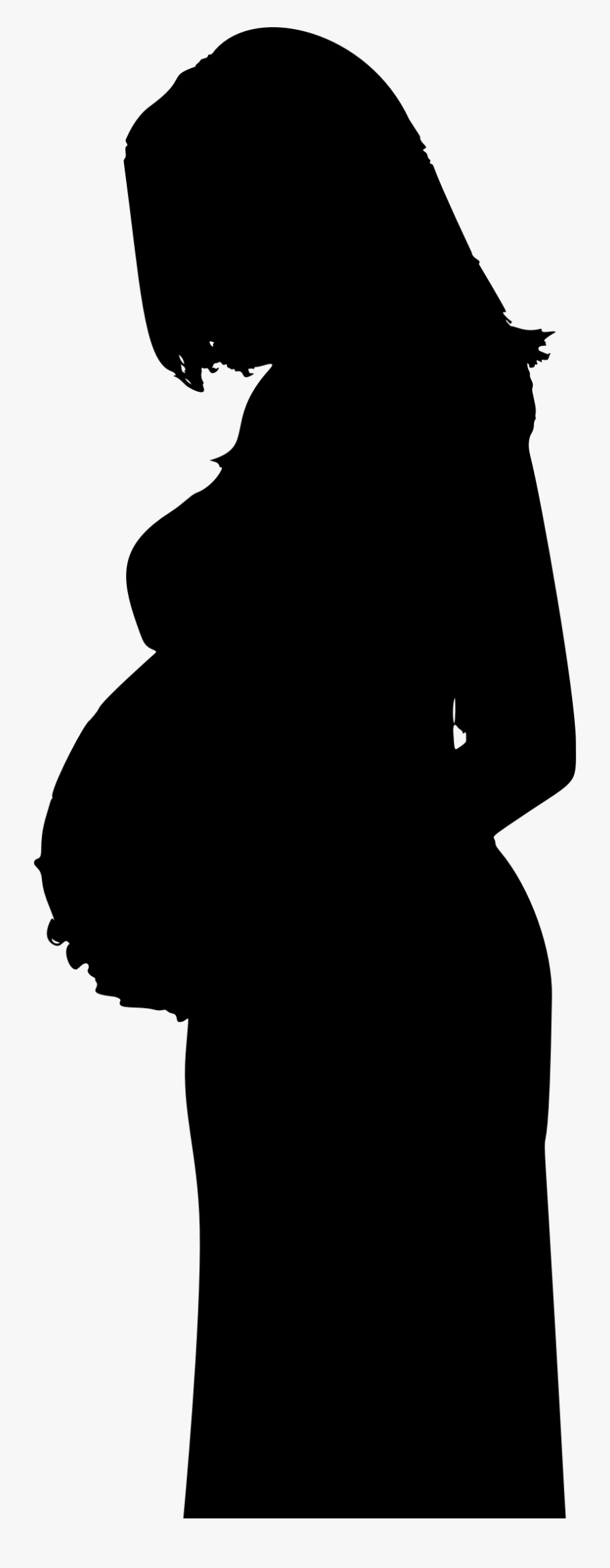 Clipart - Mother Silhouette Clip Art, Transparent Clipart