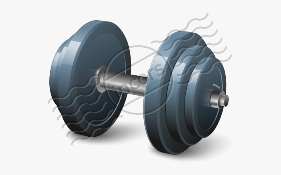 Icon Dumbbell, Transparent Clipart