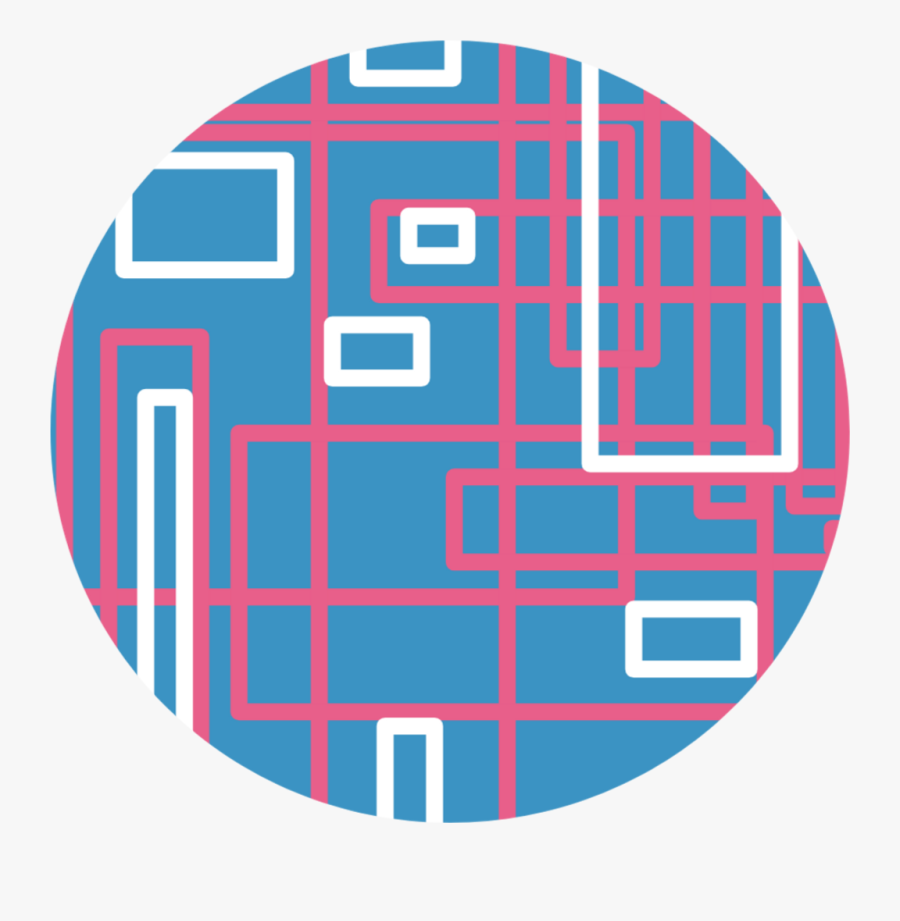 Circle Squares Patterns Asthetic Background - Circle, Transparent Clipart