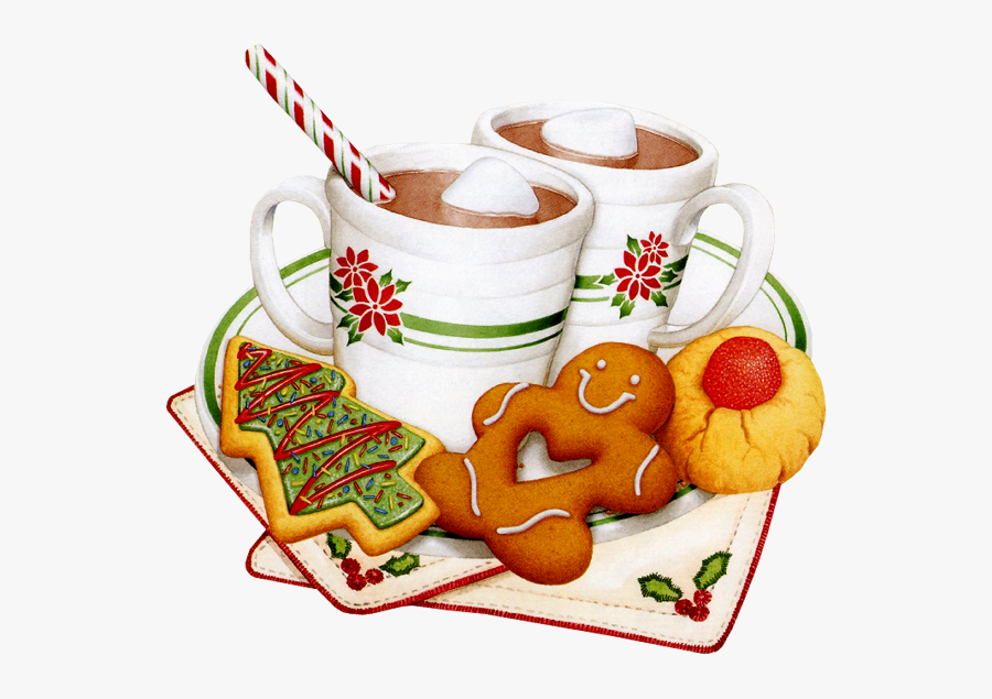 Tubes Noel / Cannes, Pains D"épices, Bonbons - Hot Cocoa And Cookies Clipart, Transparent Clipart