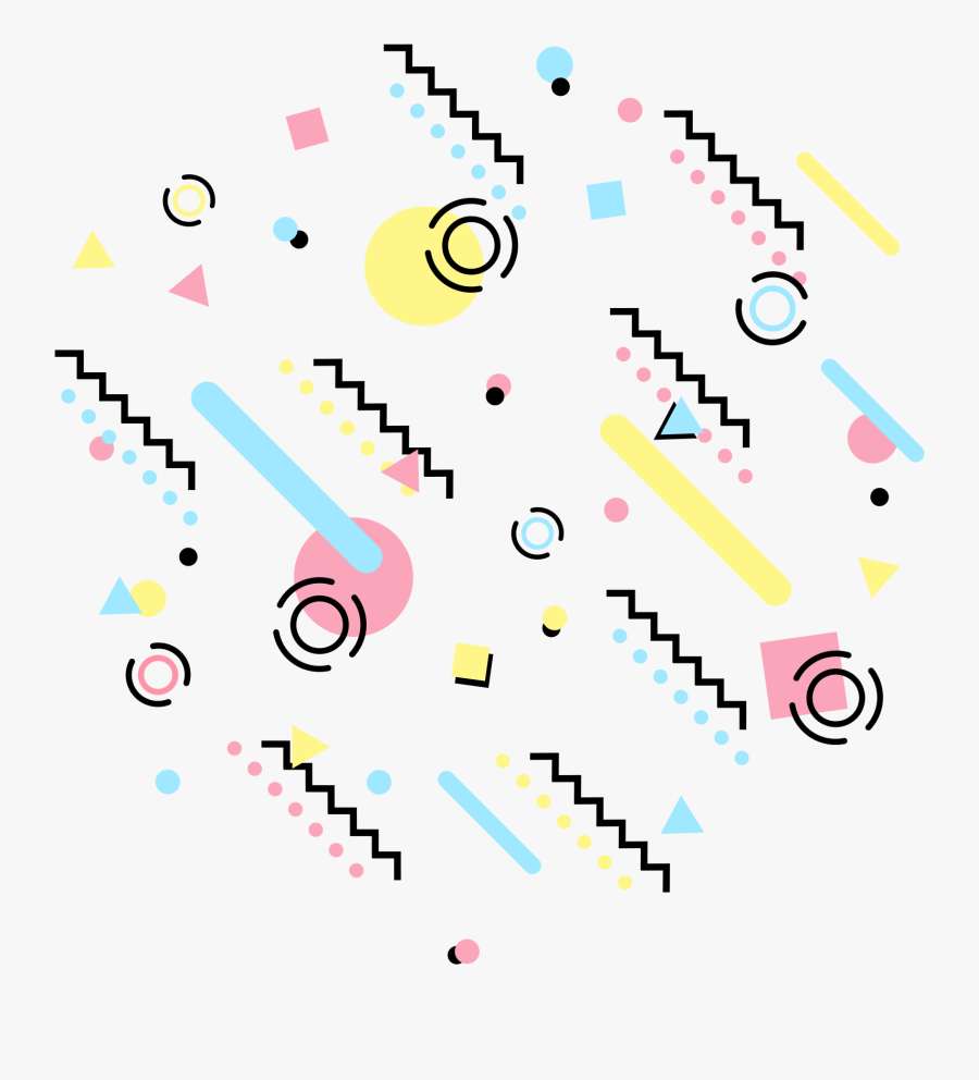 Memphis Commerce Trend Elements Simplicity Png And - Transparent Background Memphis Png, Transparent Clipart