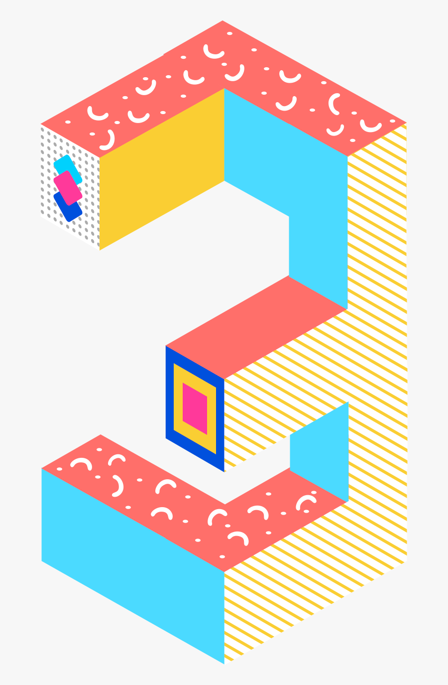 25d Stereo Memphis Trend Png And Psd, Transparent Clipart