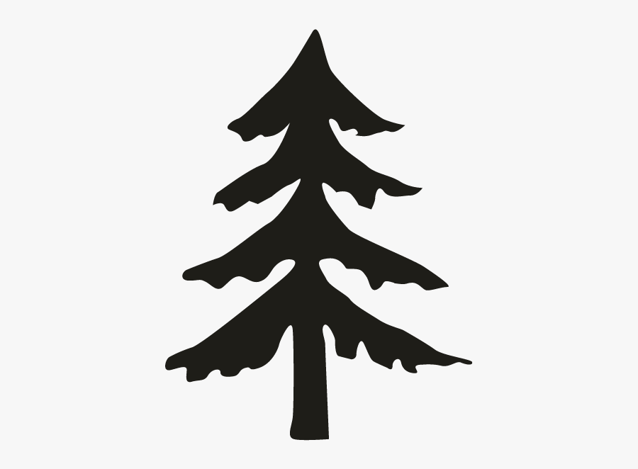 Fir Pine Spruce Christmas Tree - Simple Pine Tree Silhouette, Transparent Clipart