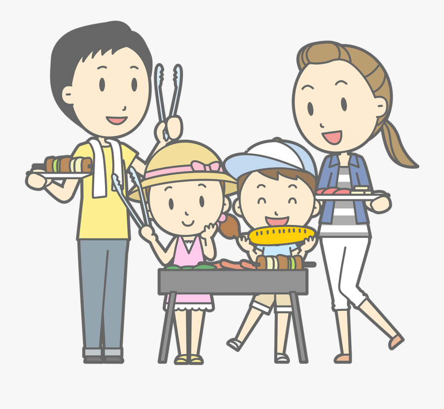 Barbecue Family Clipart, Transparent Clipart