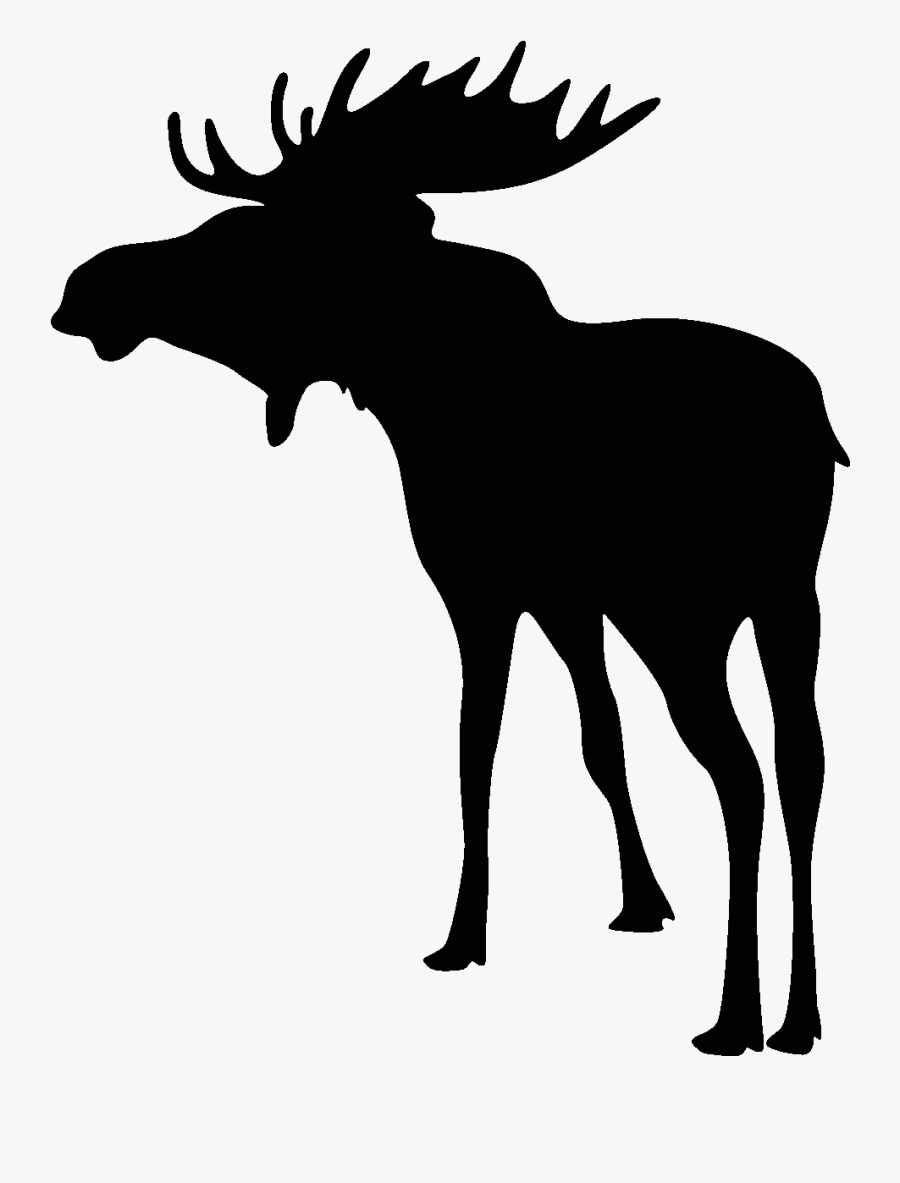 Deer Hunting Moose Bowhunting - Moose Silhouette, Transparent Clipart