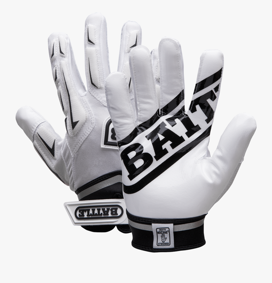Transparent Baseball Glove Clipart Black And White - Battle Hybrid Football Gloves, Transparent Clipart