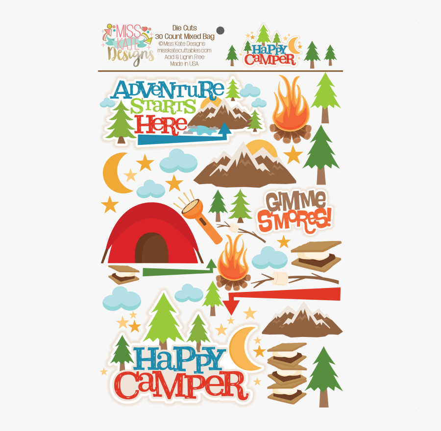 Camping Svg Happy Camper - Illustration, Transparent Clipart