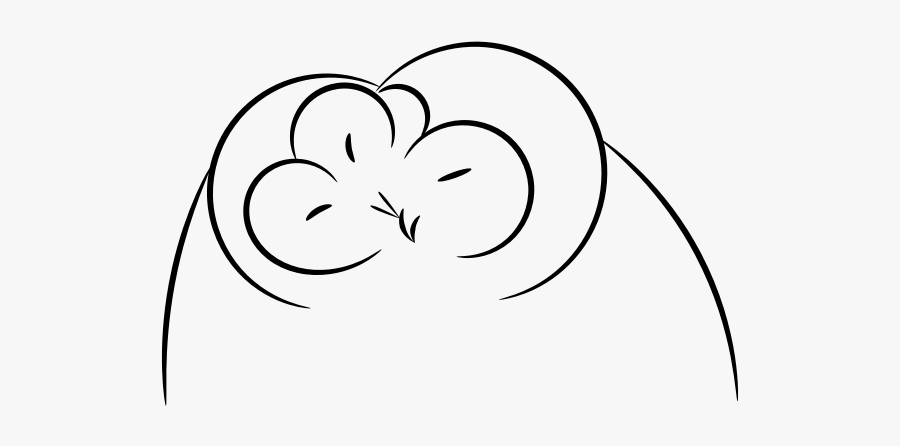 Vector Clip Art Of Simple Owl Line Art - Küçük Resim, Transparent Clipart