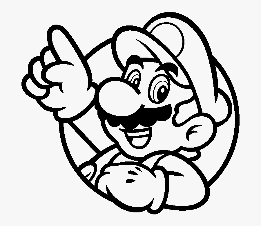 Coins Drawing Mario For Free Download - Black And White Mario Clipart, Transparent Clipart