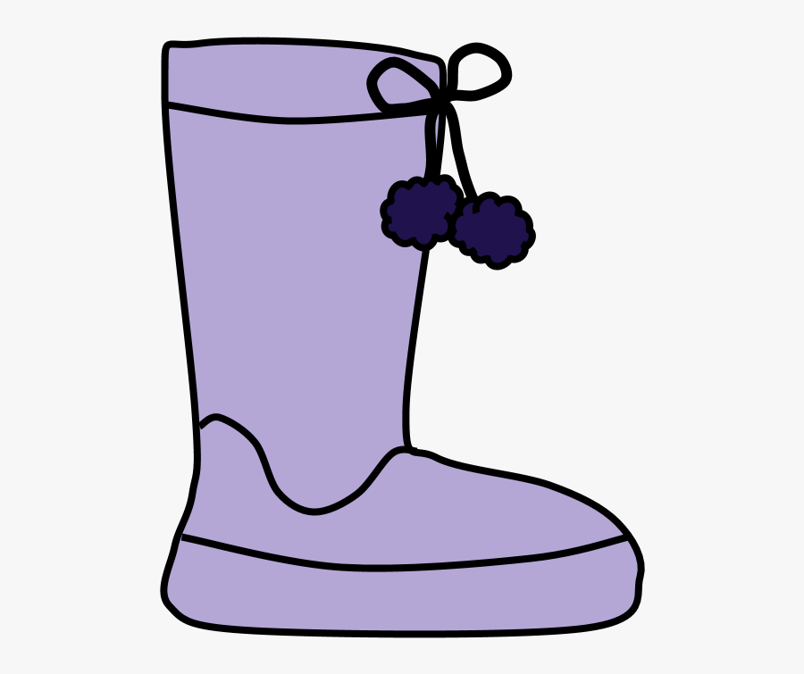 Boots, Pom-poms, Snow, Rain, Lavender, Purple, Png - Snow Boot Clipart Transparent, Transparent Clipart