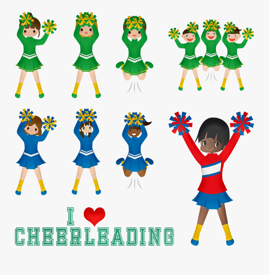 Cheerleading, Cheerleader, Afro American, Girl, Team,, Transparent Clipart