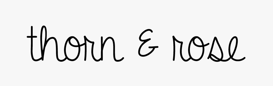Thorn & Rose - Calligraphy, Transparent Clipart