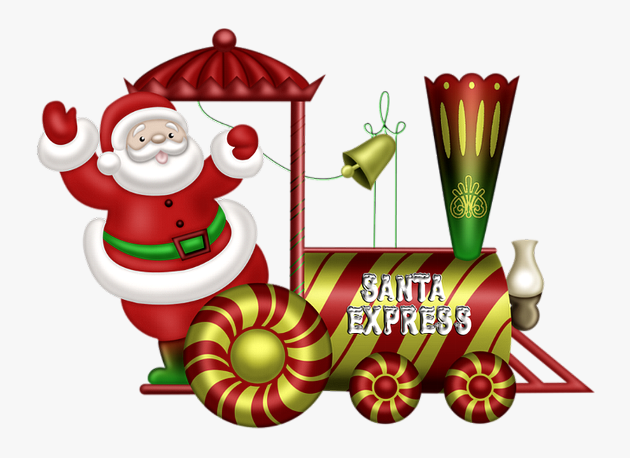 Tube Png Père Noël, Train - Christmas, Transparent Clipart