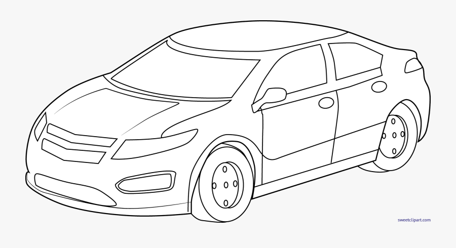Clipart Car Spring - Sports Car Clipart Black And White, Transparent Clipart