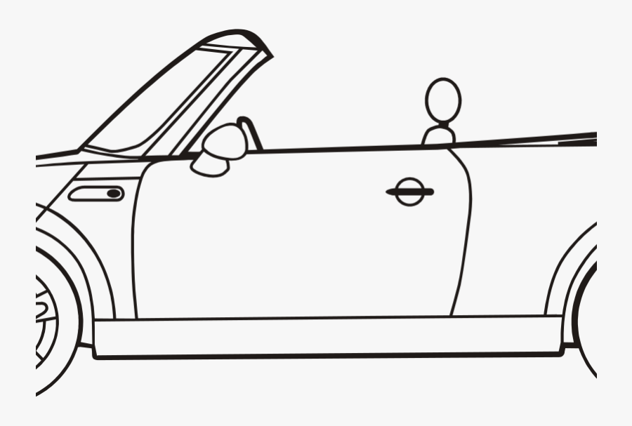 Transparent Sushi Clipart Black And White - Mini Convertible Clipart, Transparent Clipart