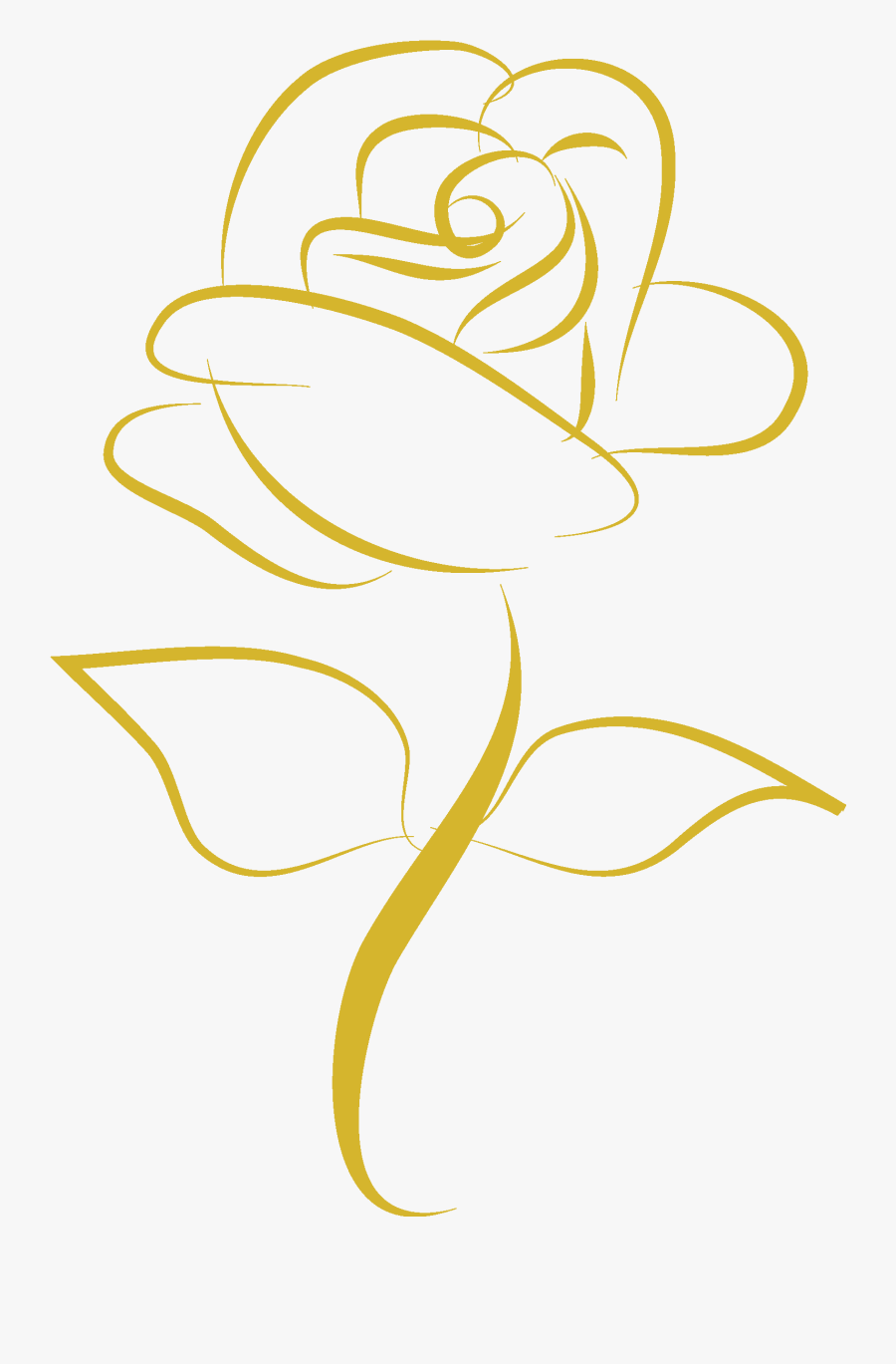 Clipart Rose Collection Png - Gold Rose Clip Art, Transparent Clipart