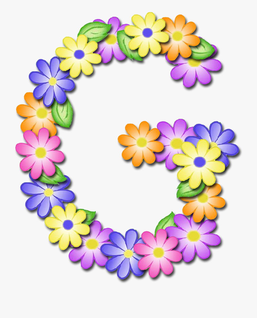 Clipart Letters Floral - Flower Pattern Letter Png, Transparent Clipart