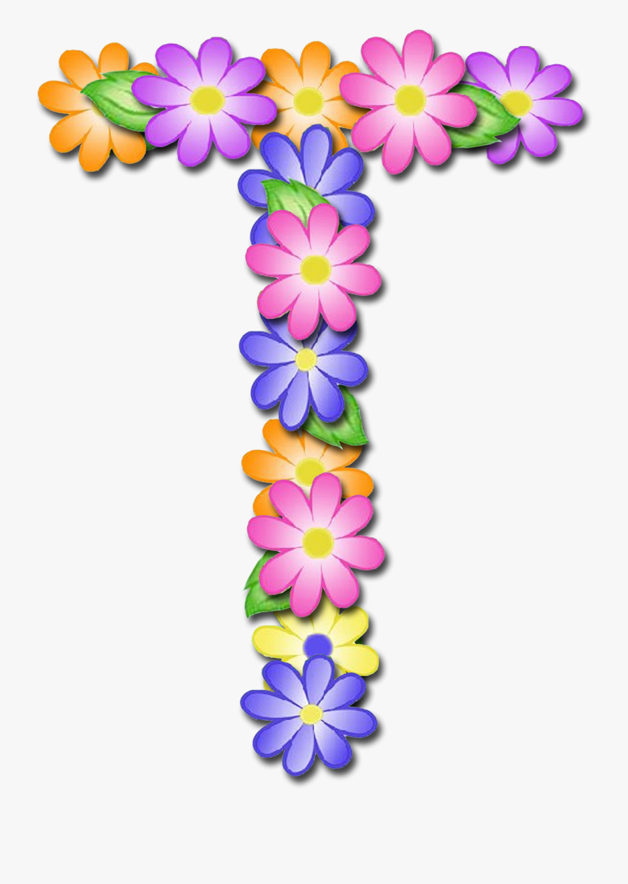 Alfabeto Abc Png Letras - Letra T Flores Png, Transparent Clipart