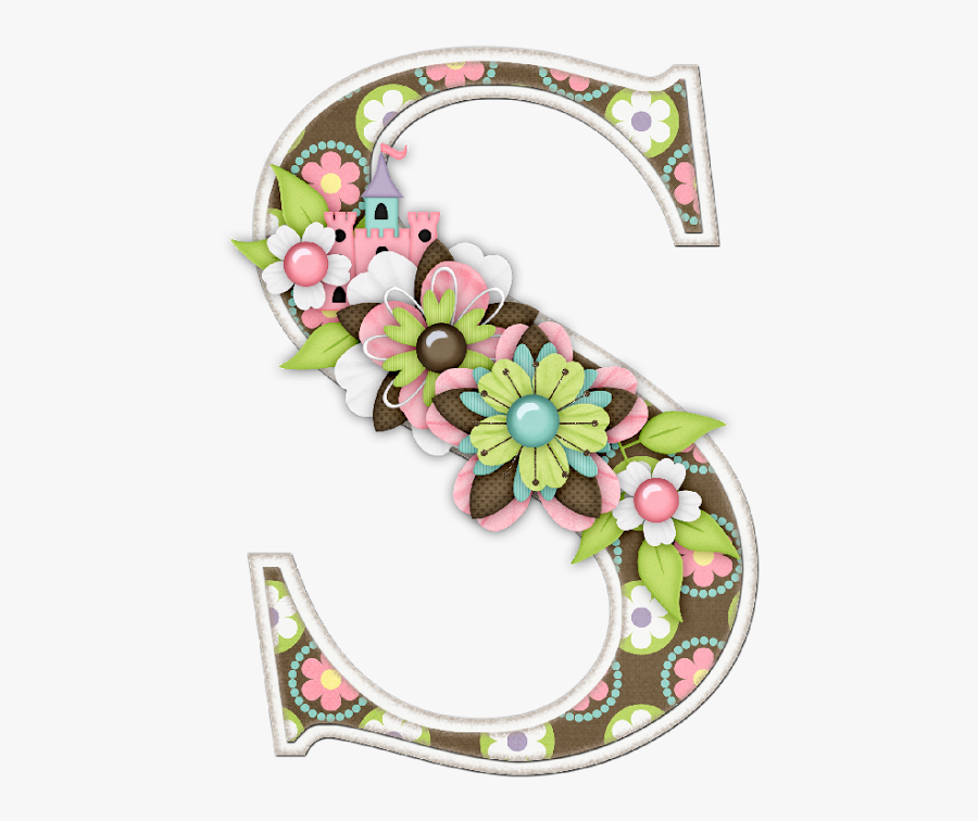 Alphabet Letter Watercolor Floral Png, Transparent Clipart