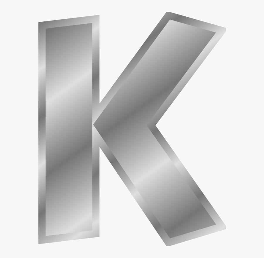 Effect Letters Alphabet Silver - Letter K In Gold, Transparent Clipart