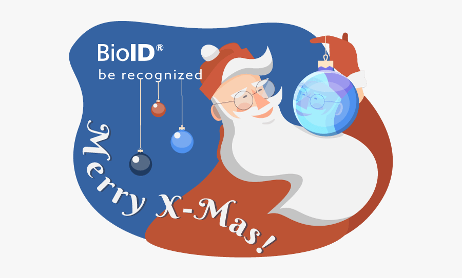 Bioid Wishes Merry Christmas In The Year Of Ai - Illustration, Transparent Clipart