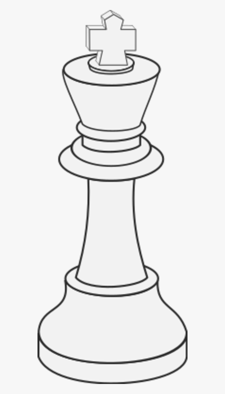 White King Chess Piece, Transparent Clipart