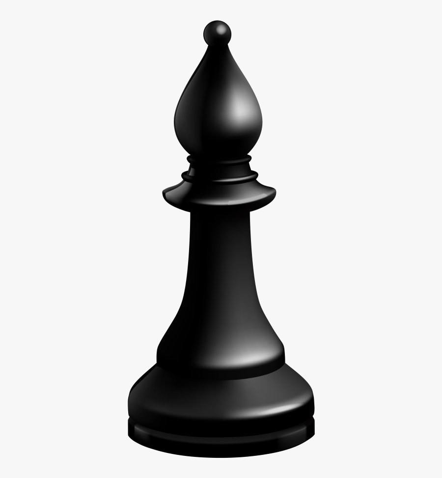 Bishop Black Chess Piece, Transparent Clipart