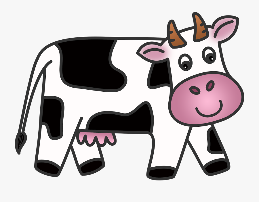 Cow Clip Art Black And White, Transparent Clipart