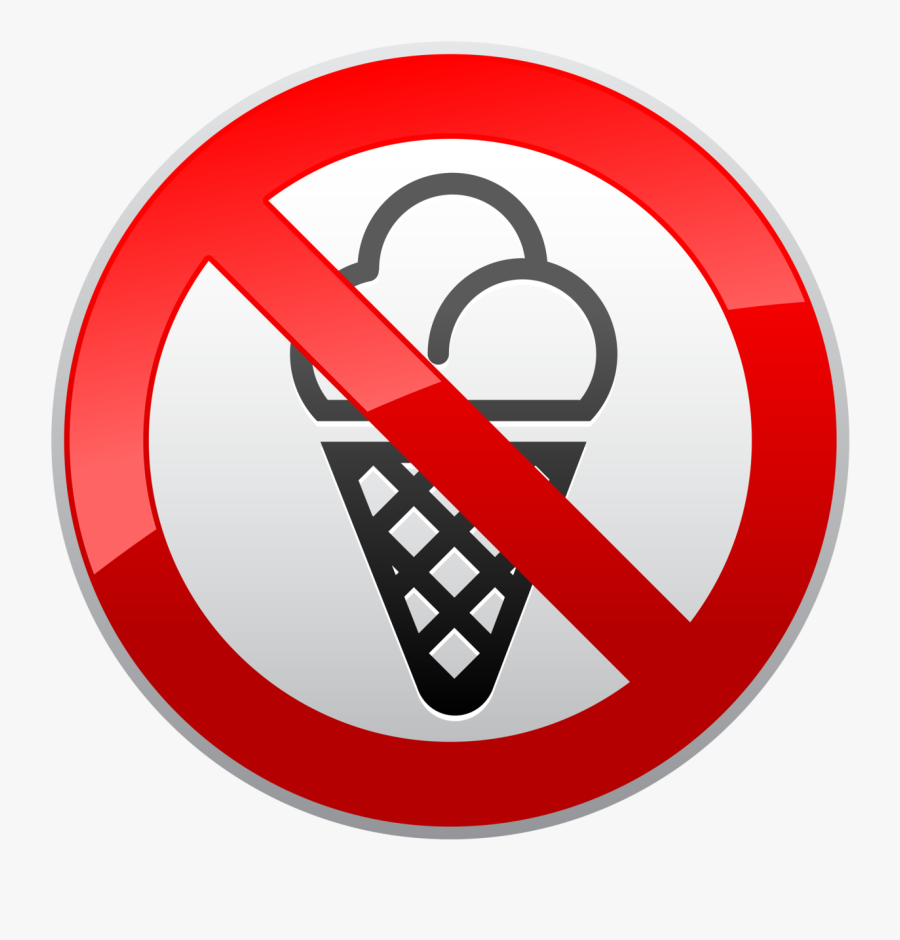 No Ice Cream Prohibition Sign Png Clipart - No Parking Sign Transparent Background, Transparent Clipart
