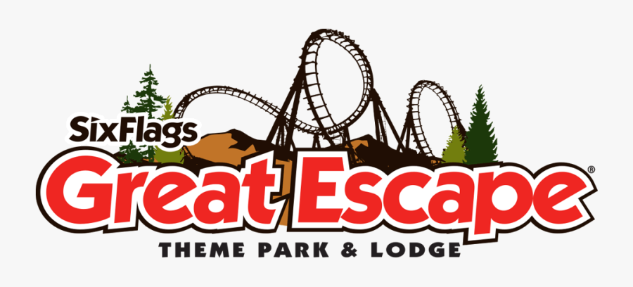 Six Flags Ge External - Theme Park Great Escape Logo, Transparent Clipart