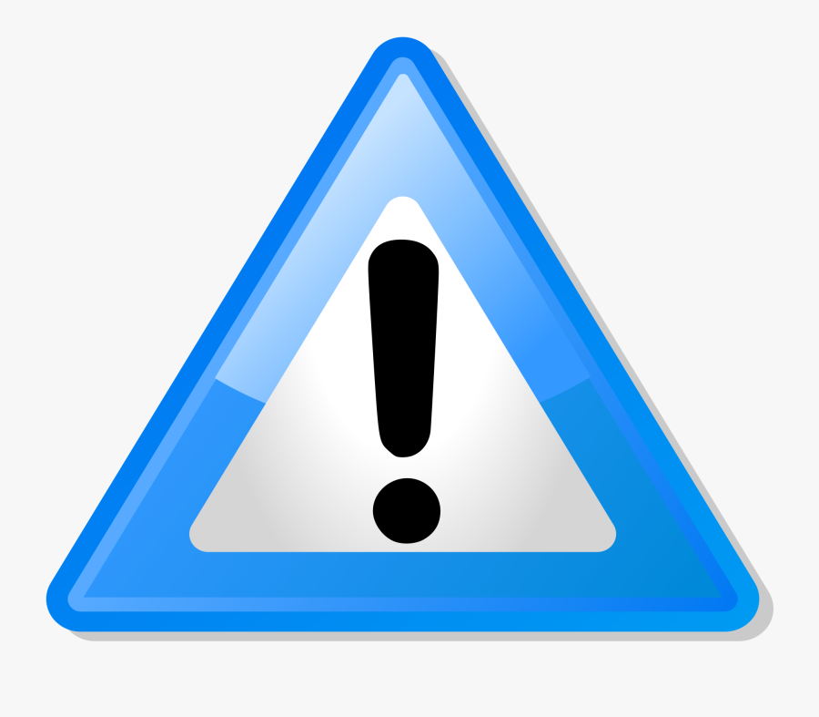 File Nuvola Apps Blue - Warning Sign Blue, Transparent Clipart