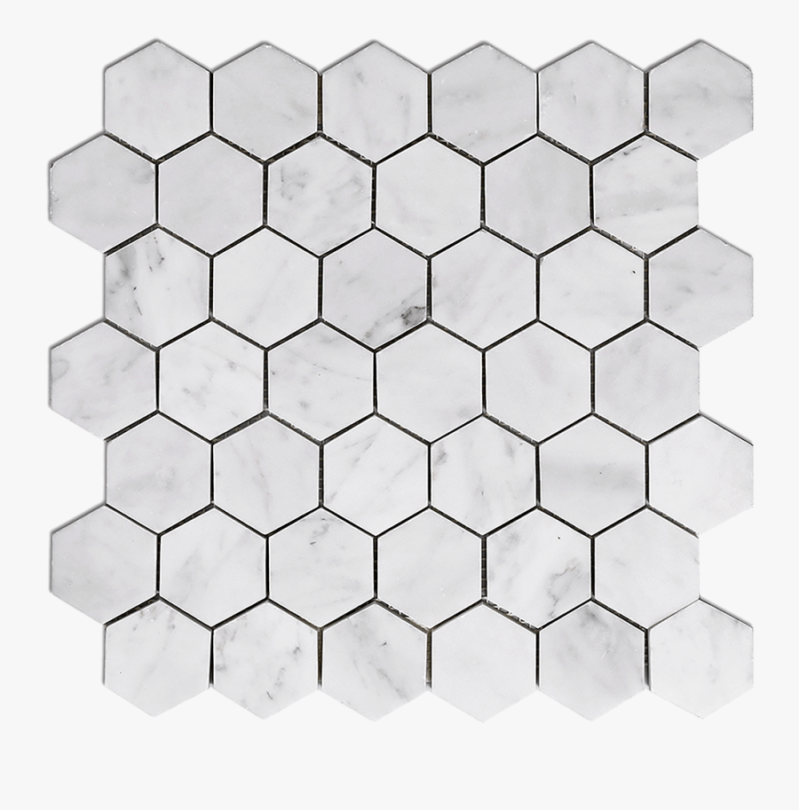 2 Bianco Gioia Marble Mosaic Tile Hexagon Hexagon- - Hexagon, Transparent Clipart