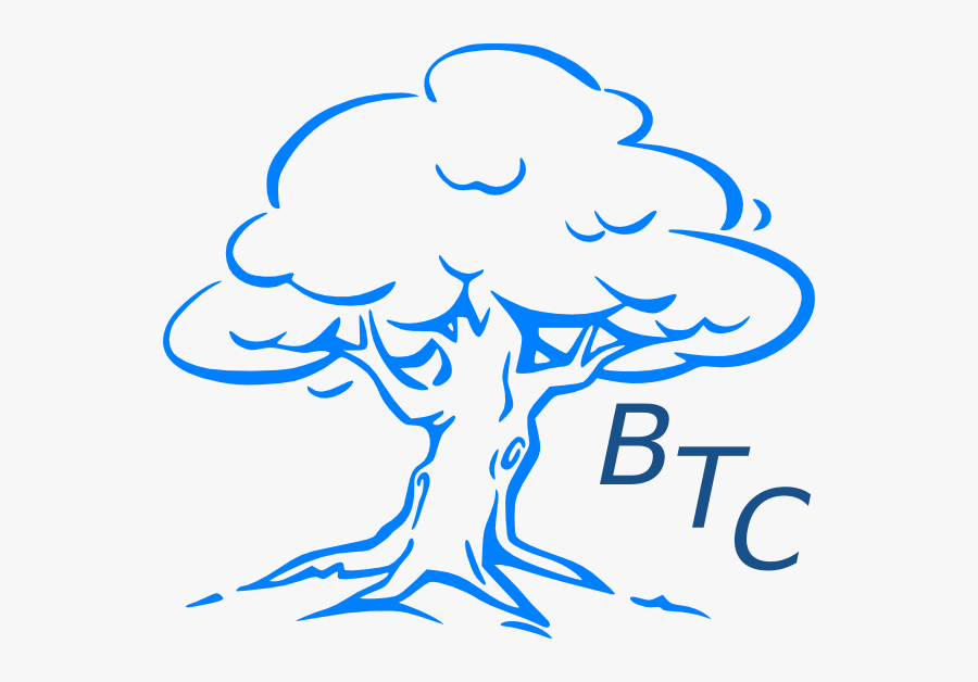 Blue Tree Sm-logo Svg Clip Arts - Tree Black & White, Transparent Clipart