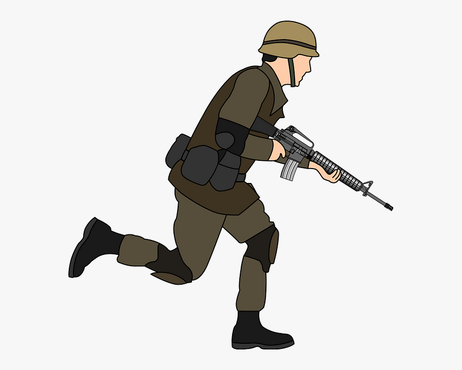Army Running Png, Transparent Clipart