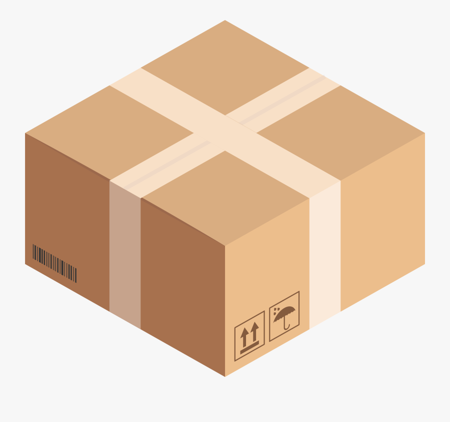 Square Cardboard Box Png Clip Art, Transparent Clipart