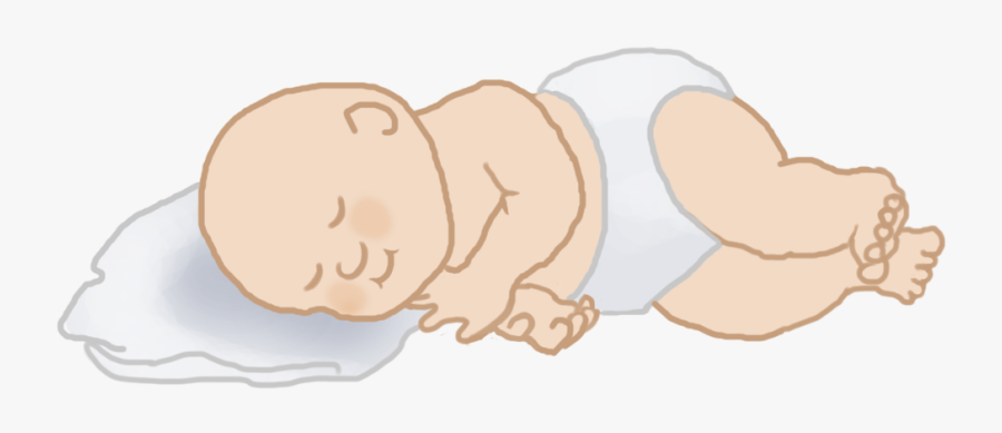 Sleeping Baby Clipart On Pillow - Cartoon, Transparent Clipart